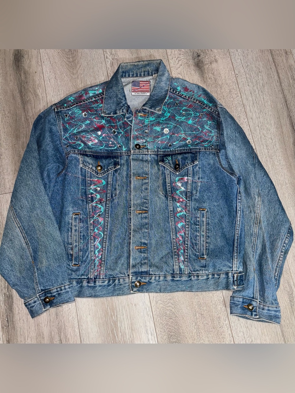 Vintage USA Made Jacket Size XL Grunge Messy Girl Aesthetic